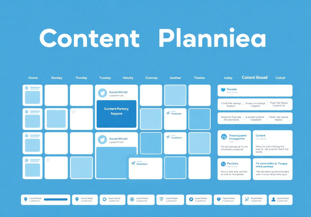 Content planning calendar and social scheduling dashboard